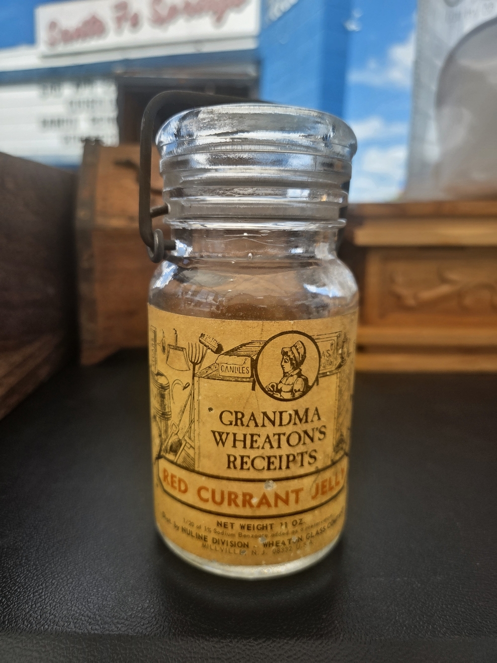 Grandma Wheaton's Receipts Red Currant Jelly Glass Jar